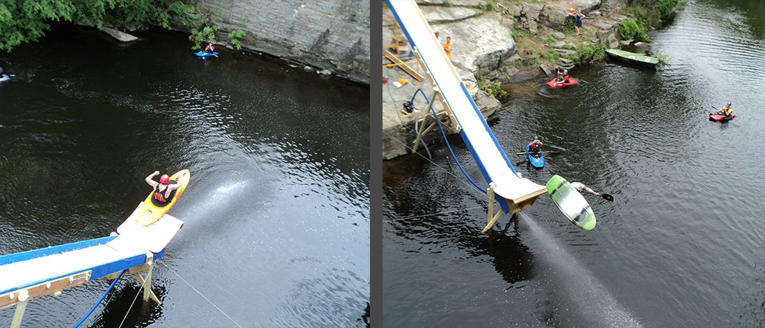 Kayaking of the bridge 